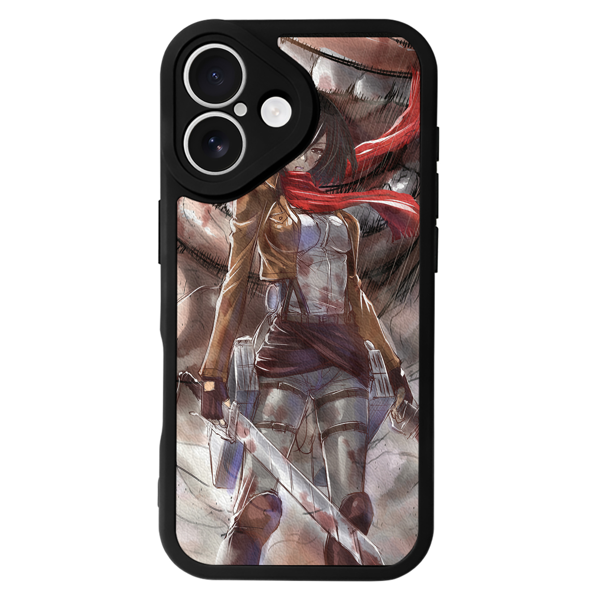 （画像用） 進撃の巨人 Attack on Titan 【iPhone 16シリーズ対応】シリコンスマホケース（レザー調） 材質：シリコン